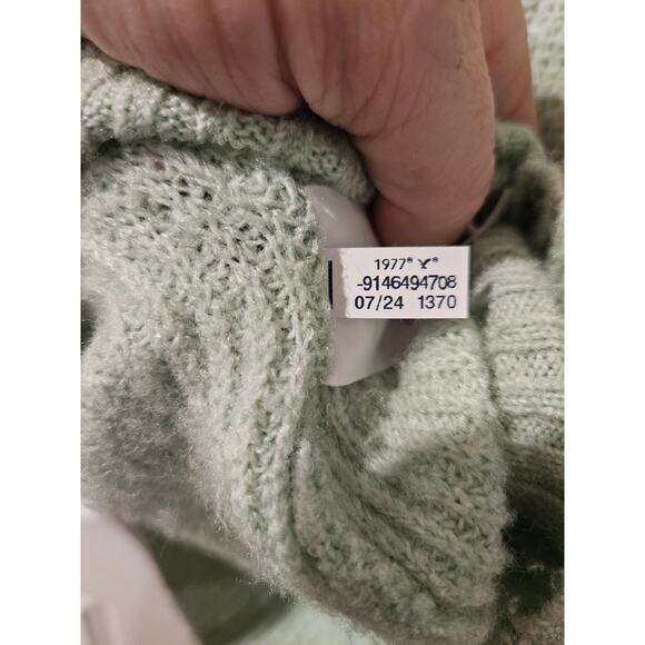 American Eagle AE Whoa So Soft Sweater Small Mint‎ Green Crew Neck Slouchy Knit - Picture 4 of 6